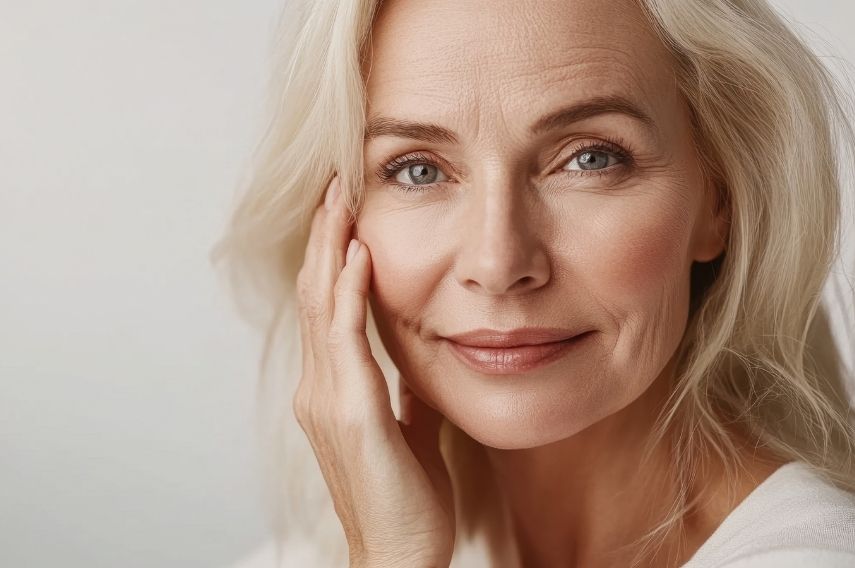mujer con lifting facial