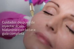 Cuidados después de inyectar ácido hialurónico en la cara